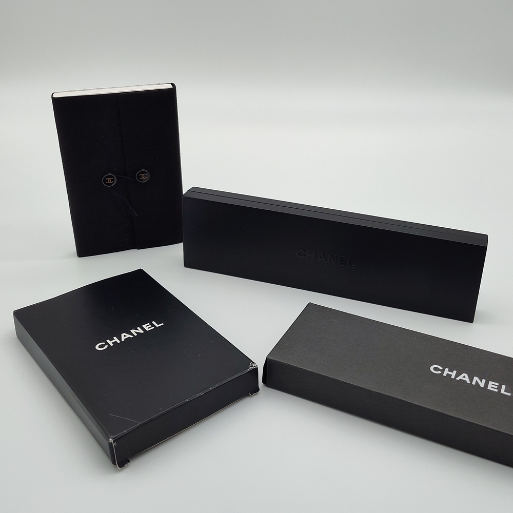 CHANEL Japan Exclusive Stationery Desk Set Notebook Pencils Ruler Boxes NIB - Picture 3 of 8